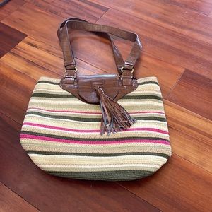 RELATIVITY STRIPED HANDBAG